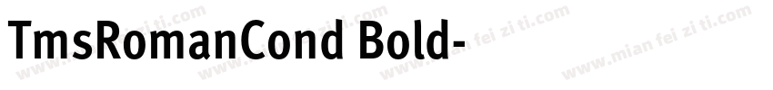 TmsRomanCond Bold字体转换